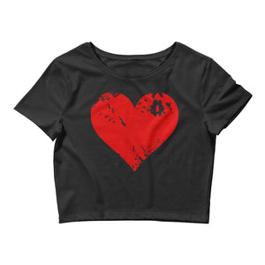 Two O's Big Heart Women’s Crop Tee