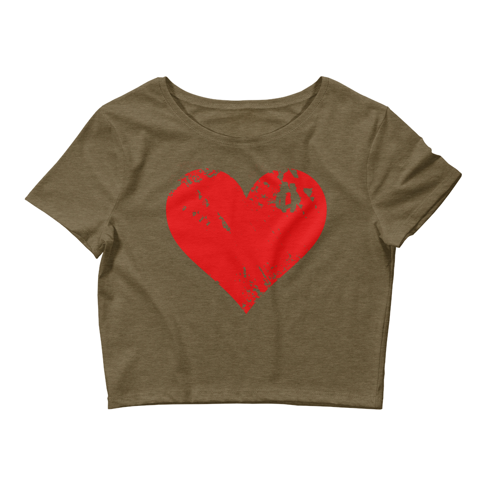 Two O's Big Heart Women's Crop Tee – Two o's clothing
