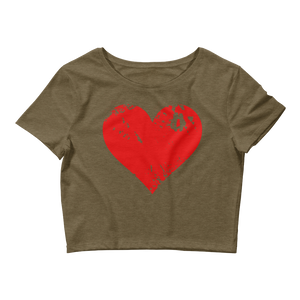 Two O's Big Heart Women’s Crop Tee