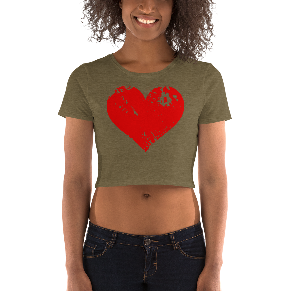 Two O's Big Heart Women’s Crop Tee